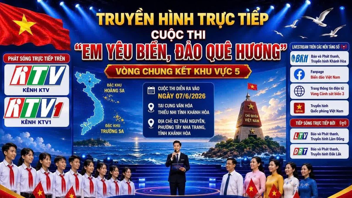 8 giờ sáng mai (7-6): Truyền hình trực tiếp Chung kết khu vực 5 Cuộc thi 'Em yêu biển, đảo quê hương' - Báo Khánh Hòa