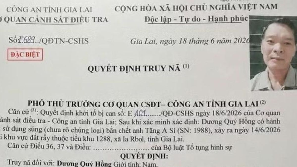 Truy nã đặc biệt nghi phạm nổ súng bắn chết người rồi bỏ trốn - Báo VietnamNet