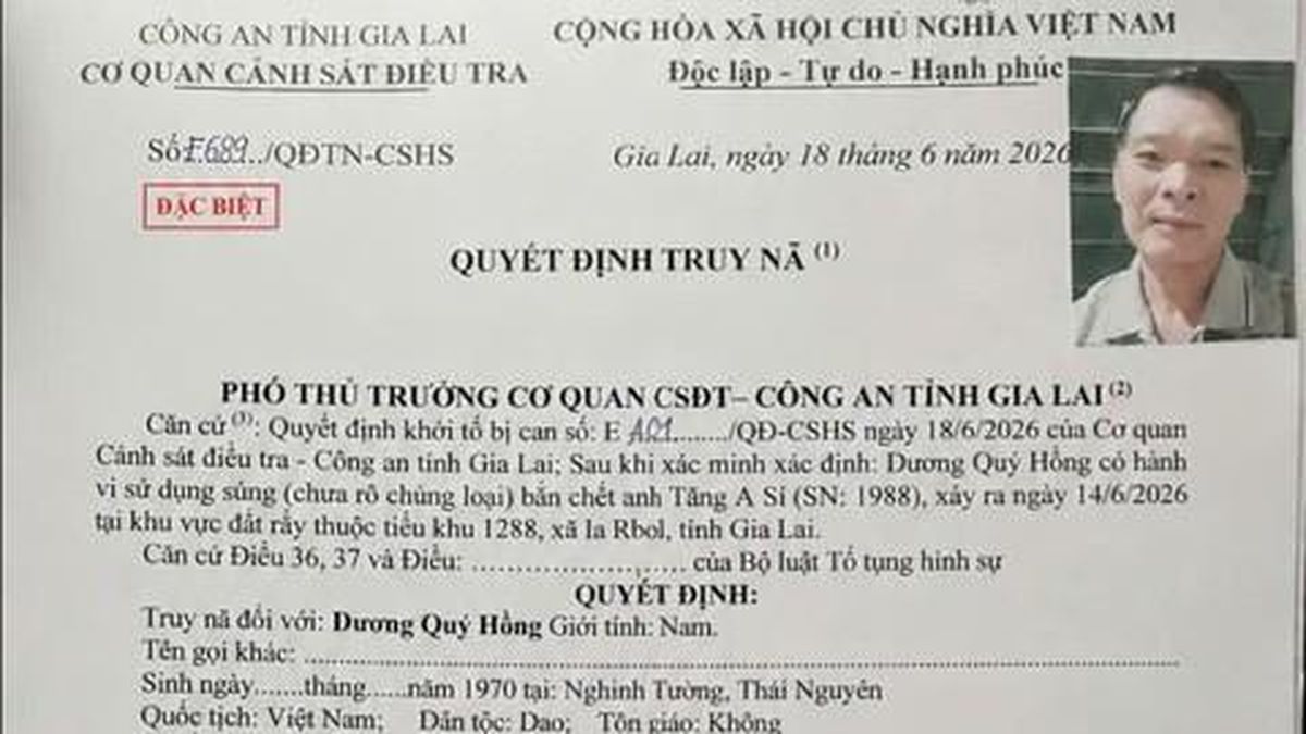 Truy nã đặc biệt đối tượng dùng súng bắn chết người rồi bỏ trốn vào rừng - Công An TP.HCM