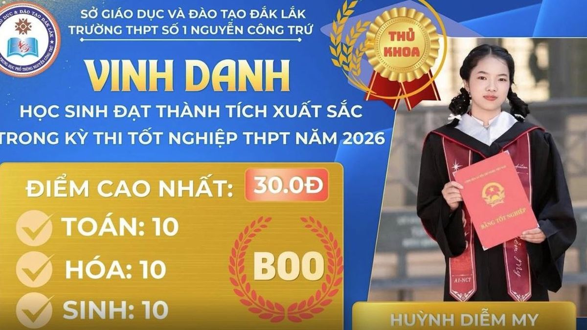 Nữ thủ khoa điểm tuyệt đối 30/30 tổ hợp B00 'nói không' với việc học thâu đêm đến kiệt sức - Báo Phụ Nữ Việt Nam