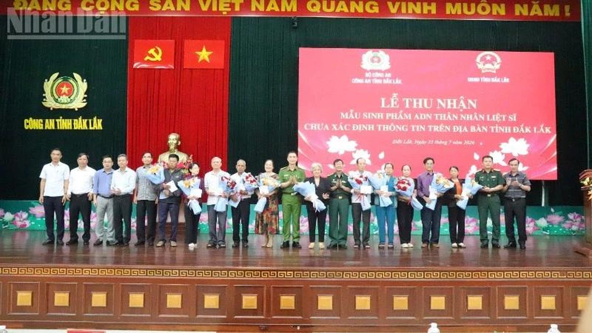Đắk Lắk thu nhận mẫu ADN cho thân nhân liệt sĩ chưa xác định được danh tính trên địa bàn - Báo Nhân Dân