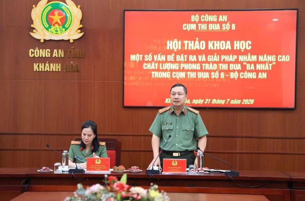 Cụm thi đua số 6 - Bộ Công an tổ chức hội thảo tìm giải pháp nâng cao chất lượng phong trào thi đua 'Ba nhất' - Báo Khánh Hòa