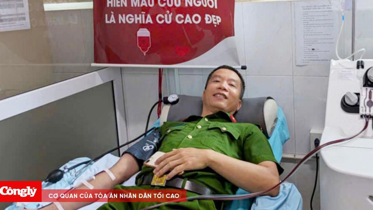 Thiếu tá Công an hiến tiểu cầu cứu sản phụ nguy kịch - Báo Công Lý
