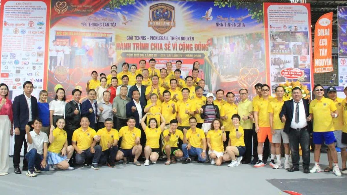 230 VĐV tranh tài tại Giải Tennis - Pickleball thiện nguyện Cúp mỏ đá làng Bi - Báo Gia Lai