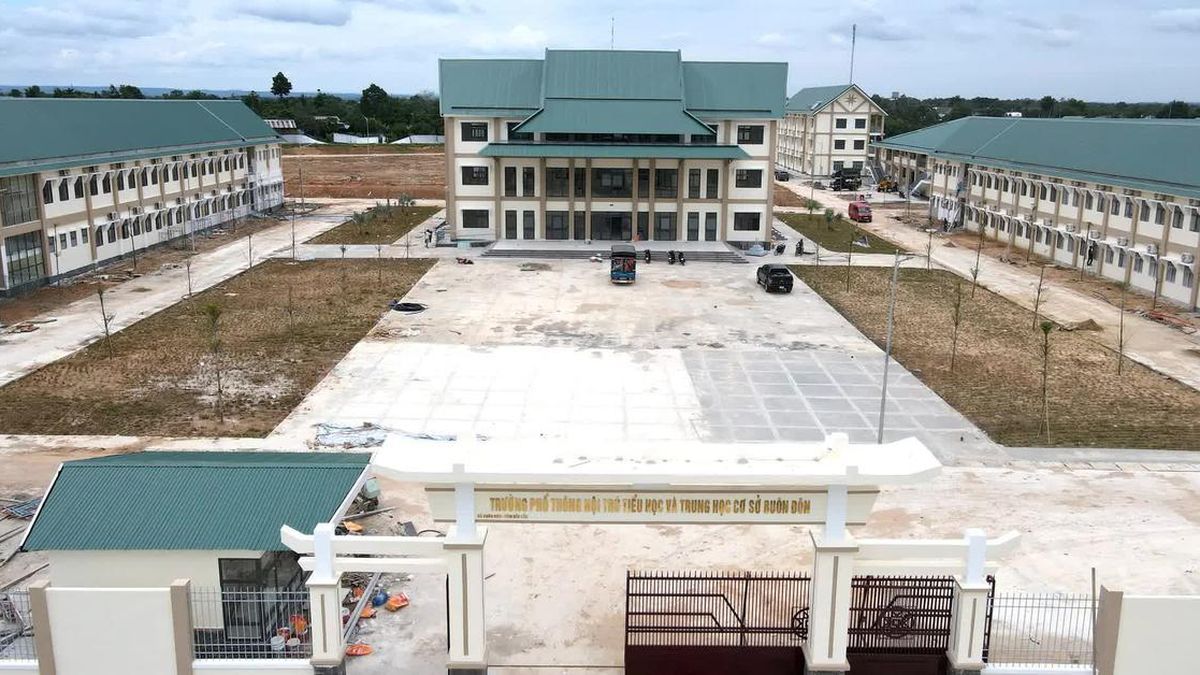 Ngôi trường nội trú đầu tiên ở Đắk Lắk về đích, sẵn sàng đón năm học mới - Báo Xây Dựng