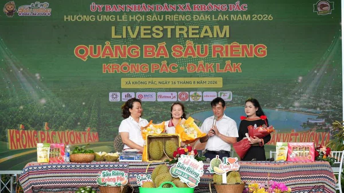 Đắk Lắk: Hoạt động livestream có hơn 5.570 đơn hàng chốt mua hơn 27,8 tấn sầu riêng - Báo Nhân Dân