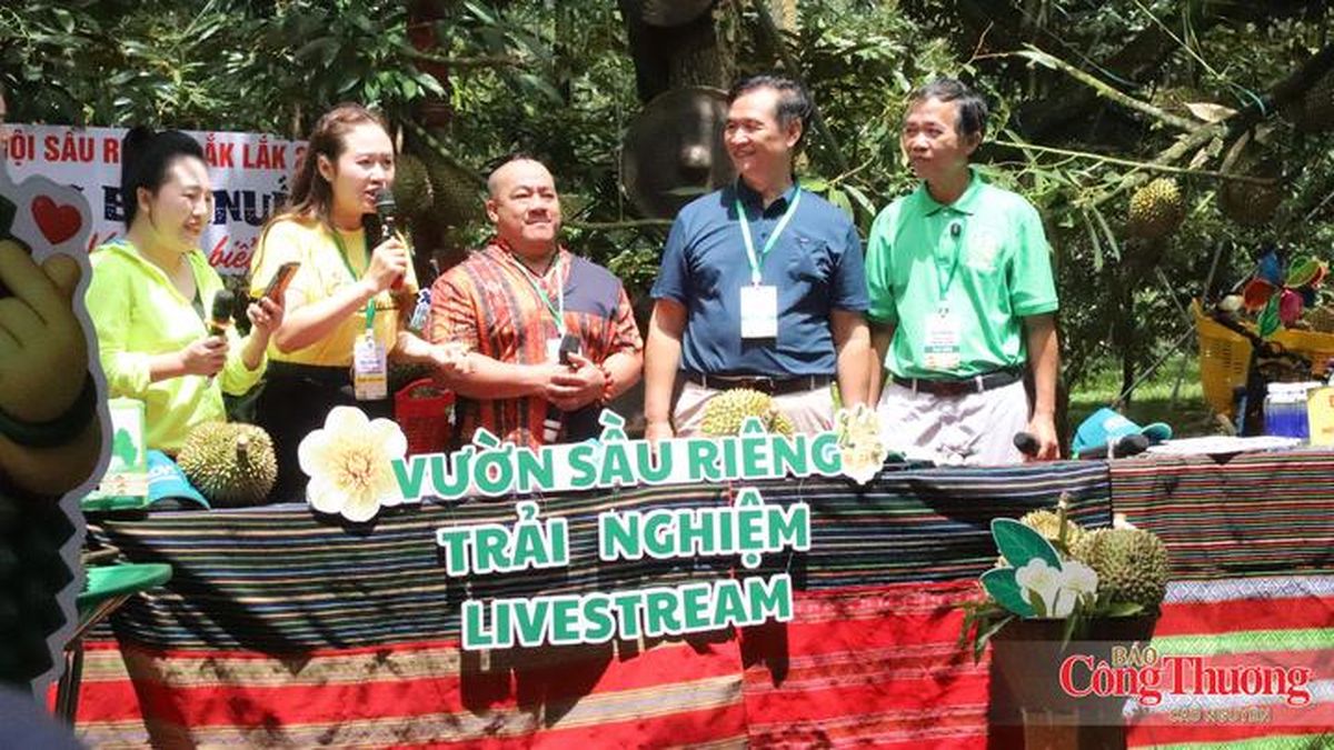 Bí thư Đảng ủy xã livestream bán sầu riêng, kết nối thị trường quốc tế - Báo Công Thương