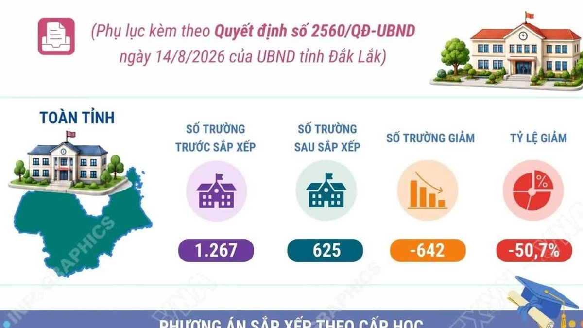 Phương án tổng thể sắp xếp các cơ sở giáo dục công lập tại tỉnh Đắk Lắk - Báo VietnamPlus