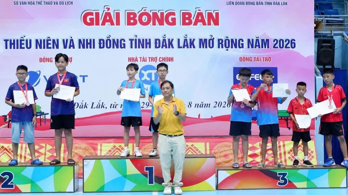 Gia Lai giành 9 huy chương tại Giải bóng bàn thiếu niên và nhi đồng tỉnh Đắk Lắk mở rộng - Báo Gia Lai