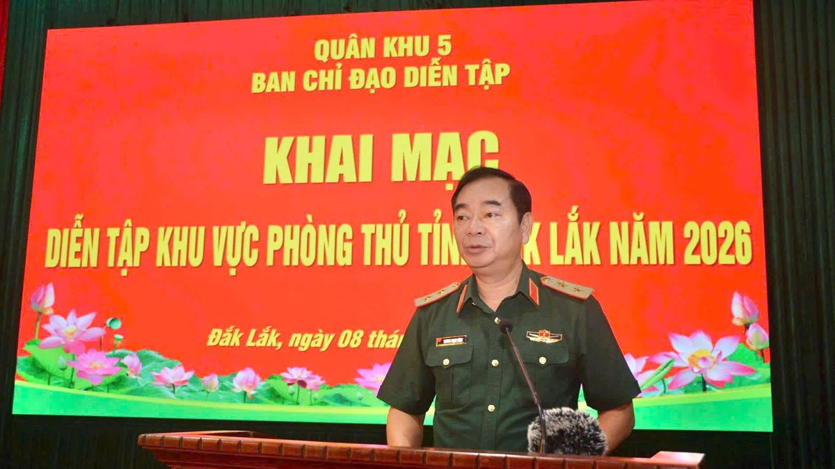 Trung tướng Trương Mạnh Dũng dự, chỉ đạo khai mạc diễn tập khu vực phòng thủ tỉnh Đắk Lắk - Báo Quân Đội Nhân Dân