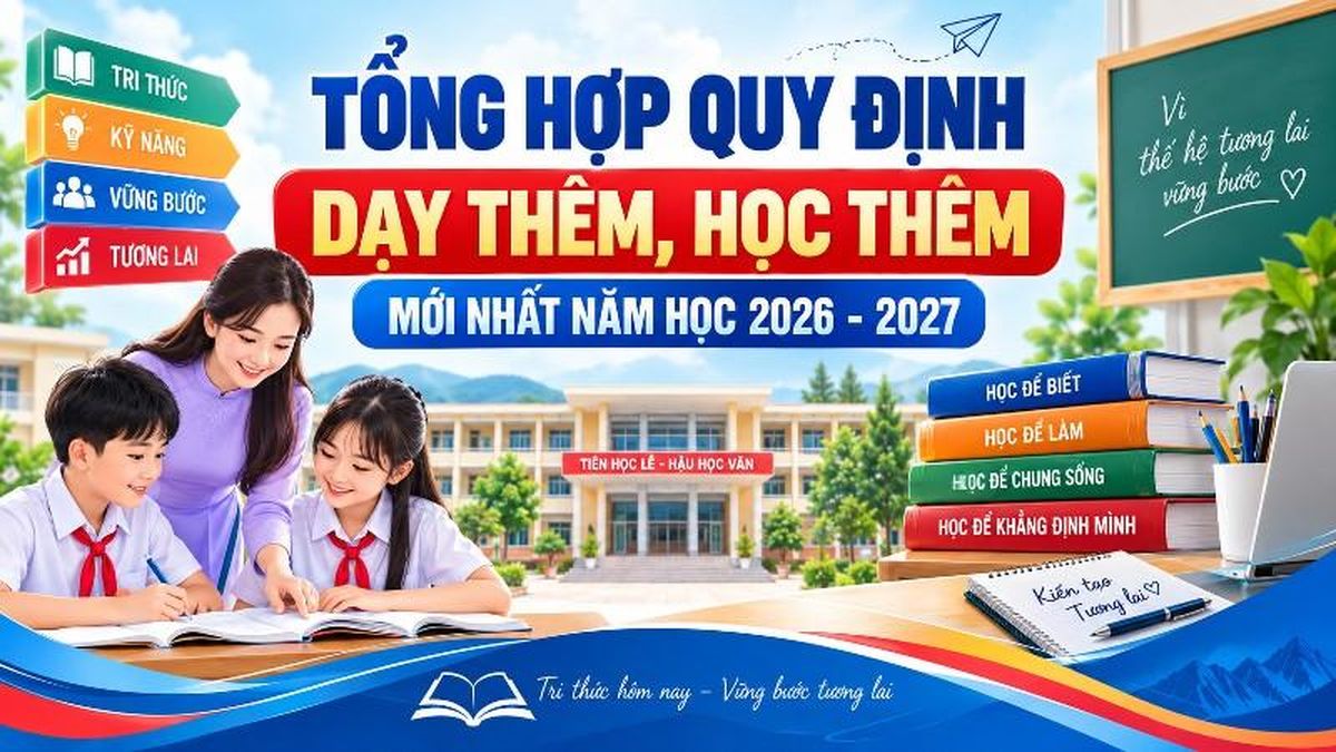Tổng hợp quy định dạy thêm, học thêm mới nhất năm học 2026 - 2027 - Báo Lai  Châu