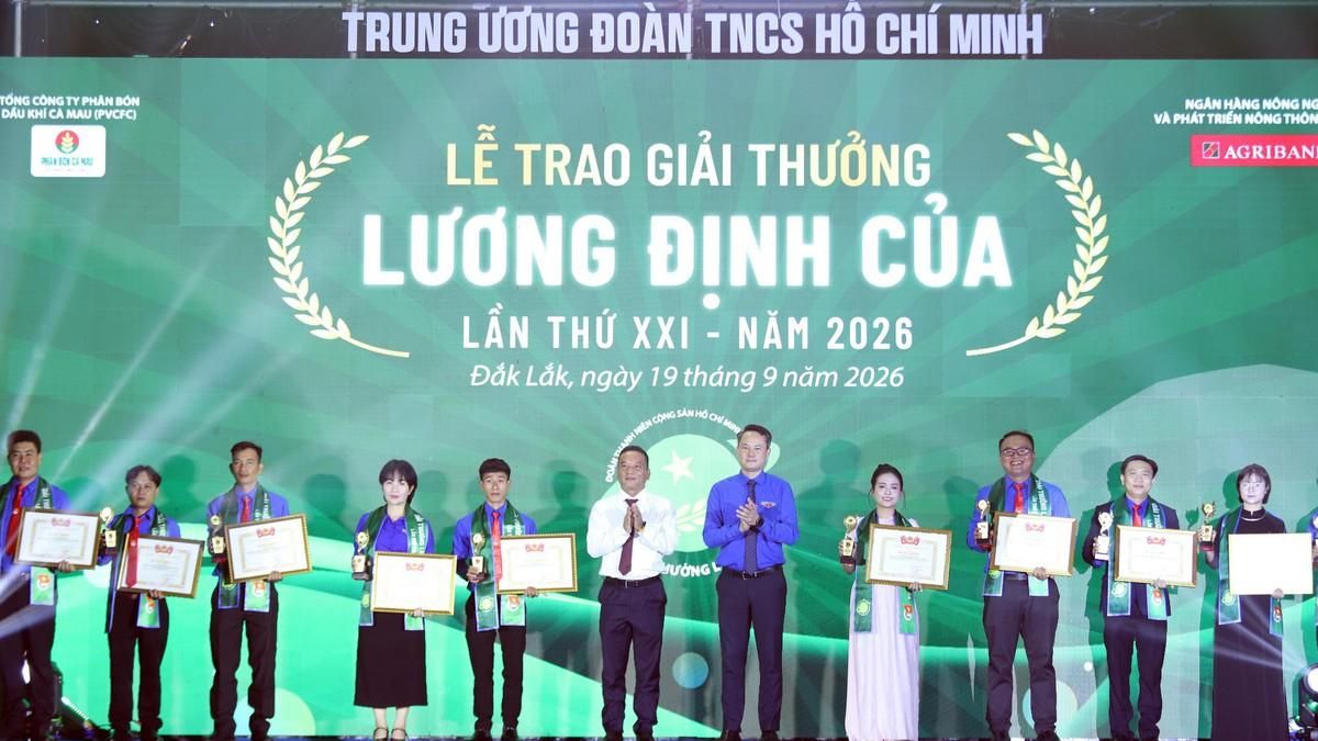30 nhà nông trẻ nhận Giải thưởng Lương Định Của lần thứ XXI năm 2026 - Báo Thể Thao & Văn Hóa - Thông tấn xã Việt Nam