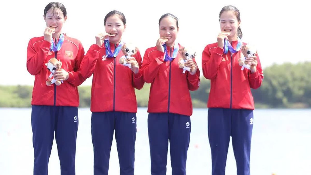 Rowing Việt Nam giành Huy chương Đồng nội dung thuyền bốn nữ một mái chèo