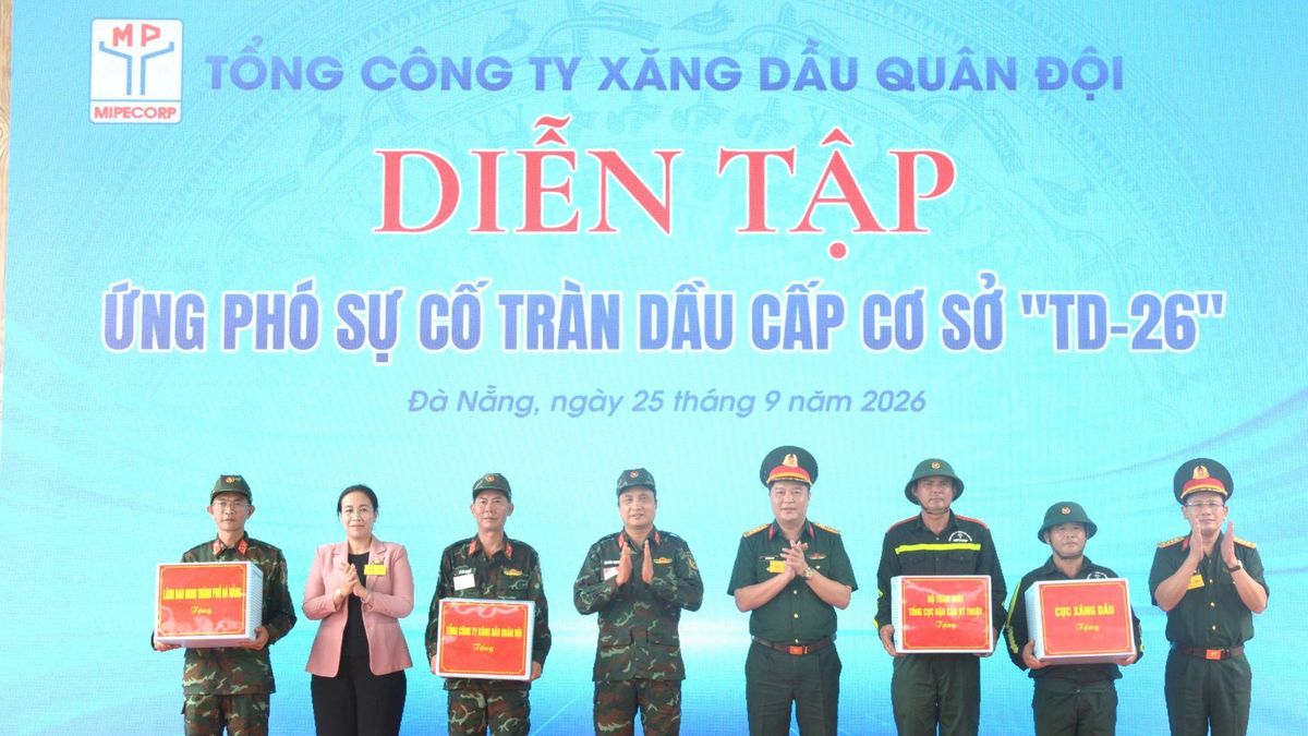 Tổng công ty Xăng dầu Quân đội diễn tập ứng phó sự cố tràn dầu cấp cơ sở 'TD-26'