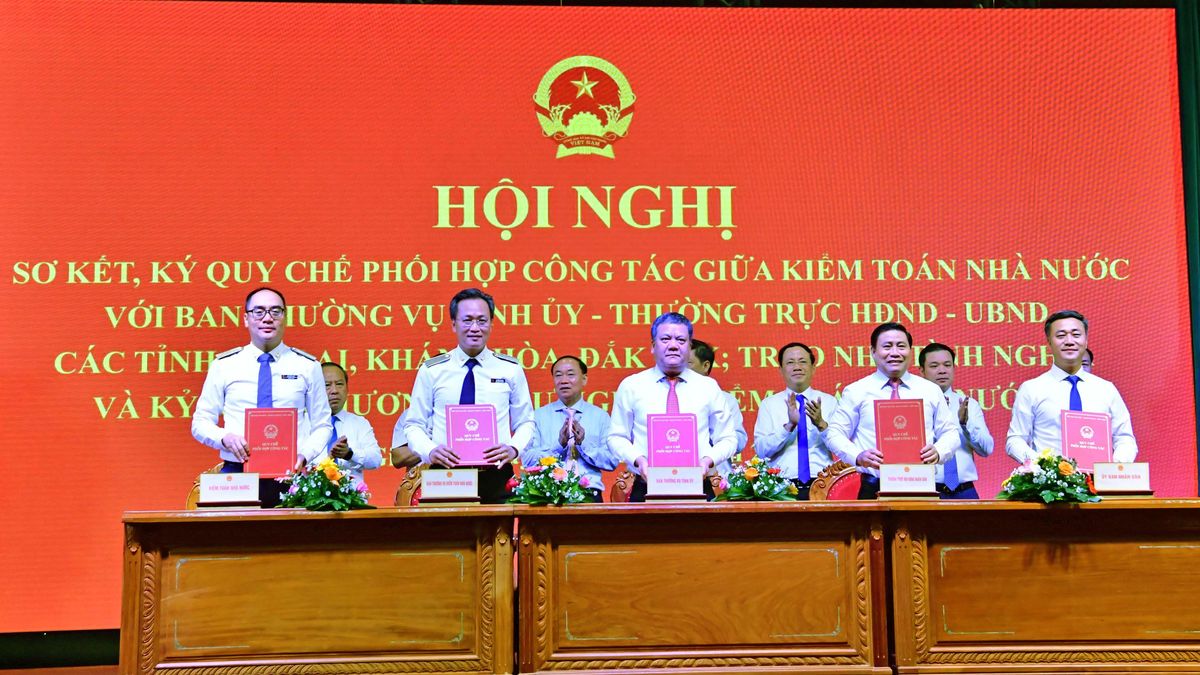 Kiểm toán nhà nước ký Quy chế phối hợp với ba tỉnh Gia Lai, Khánh Hòa và Đắk Lắk - Báo Kiểm Toán