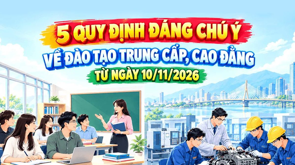 [Infographic] - 5 quy định đáng chú ý về đào tạo trung cấp, cao đẳng từ ...