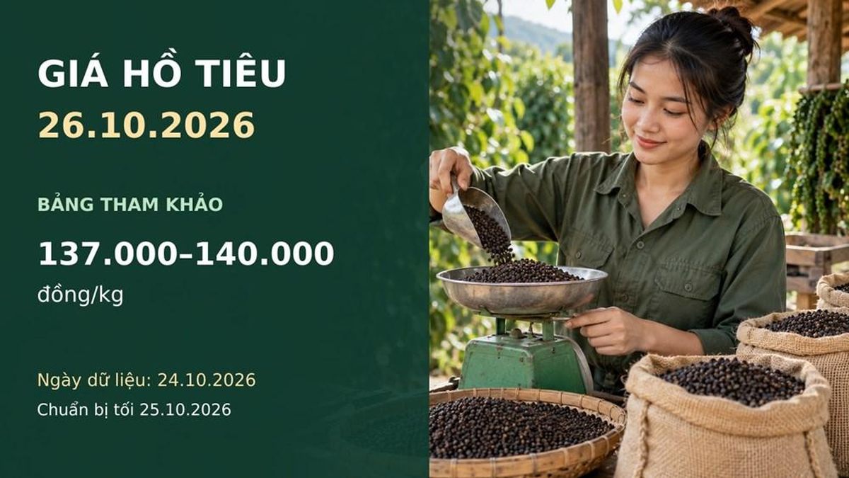 Giá hồ tiêu hôm nay 26.10.2026: Chờ tín hiệu thu mua đầu tuần - Báo Văn hóa