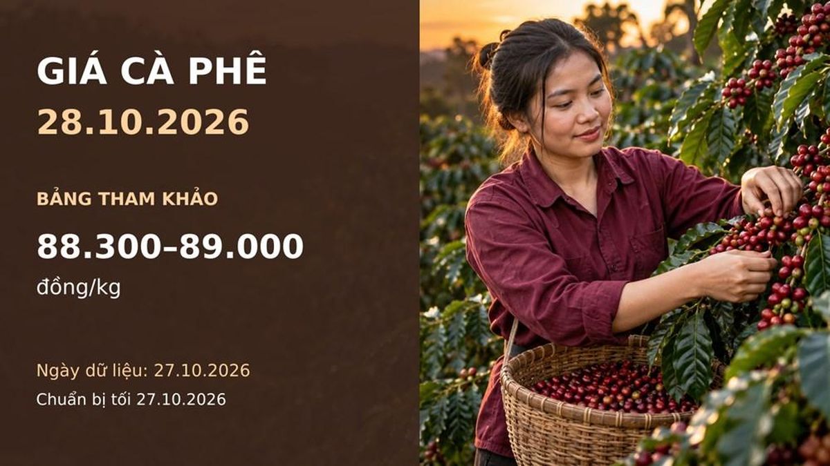 Giá cà phê hôm nay 28.10.2026: Robusta và Arabica cùng chịu áp lực - Báo Văn hóa
