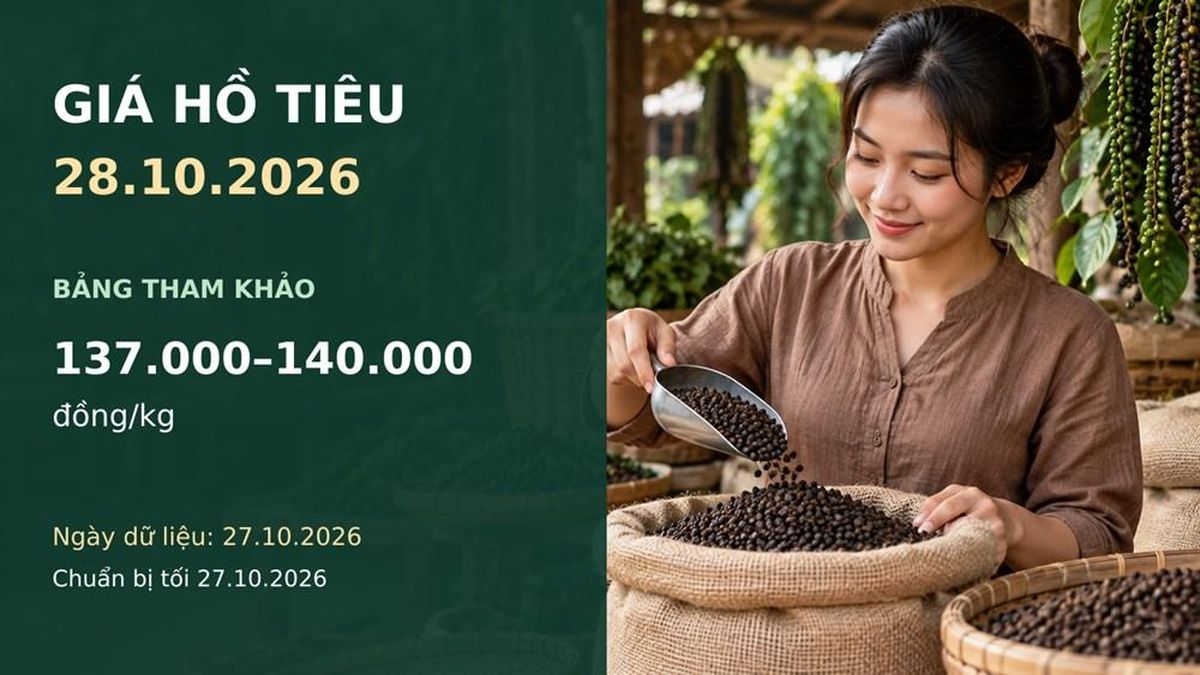 Giá hồ tiêu hôm nay 28.10.2026 và triển vọng phiên giao dịch mới - Báo Văn hóa