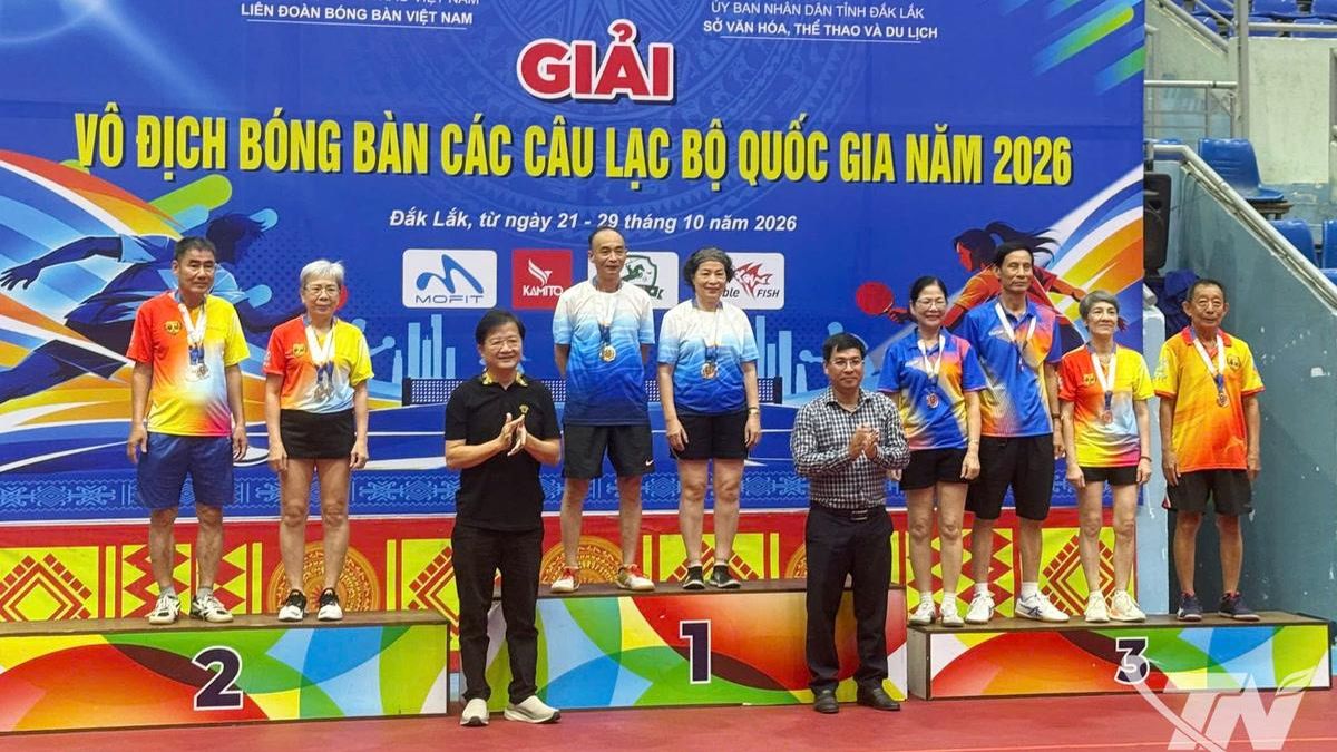 Thái Nguyên giành 14 huy chương tại Giải vô địch Bóng bàn - Báo Thái Nguyên