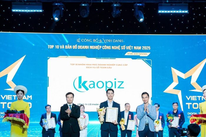 Kaopiz lập hat-trick tại Vietnam Top 10 Tech & Map 2025 - Báo VietnamNet